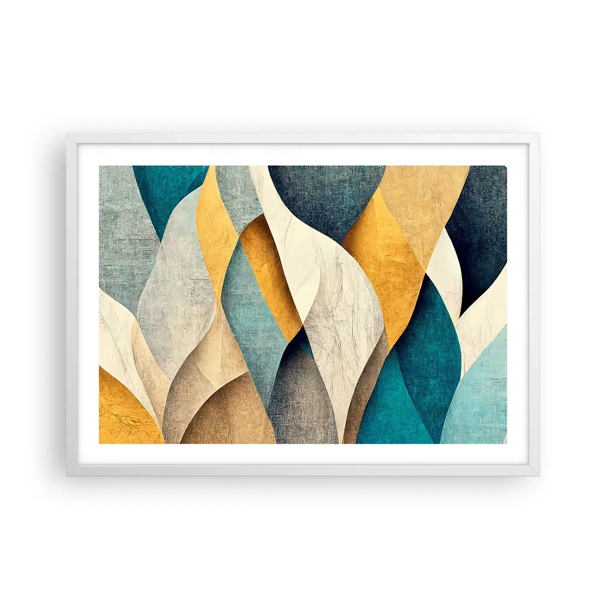 Affisch i vit ram - Rytm och vågrörelse - 70x50 cm