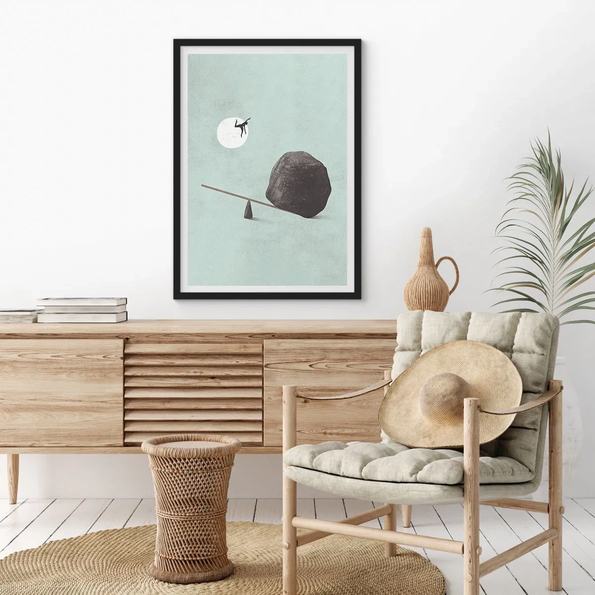 Affisch i svart ram - Uppfylld dröm - 70x100 cm