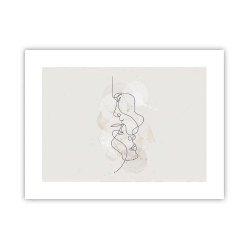 Affisch - Tilltrasslade i famn - 40x30 cm