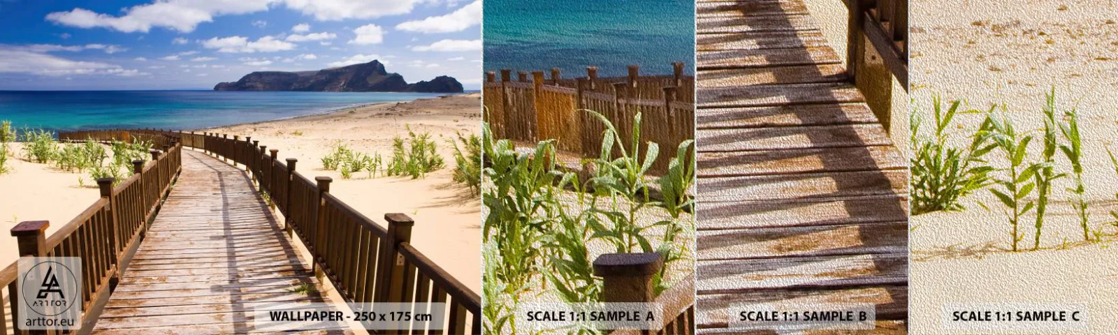 Provbit av fototapet Premium Sand - Ta mig till de lyckliga öarna - Landskap, Strand, Madeira - 100x30 cm