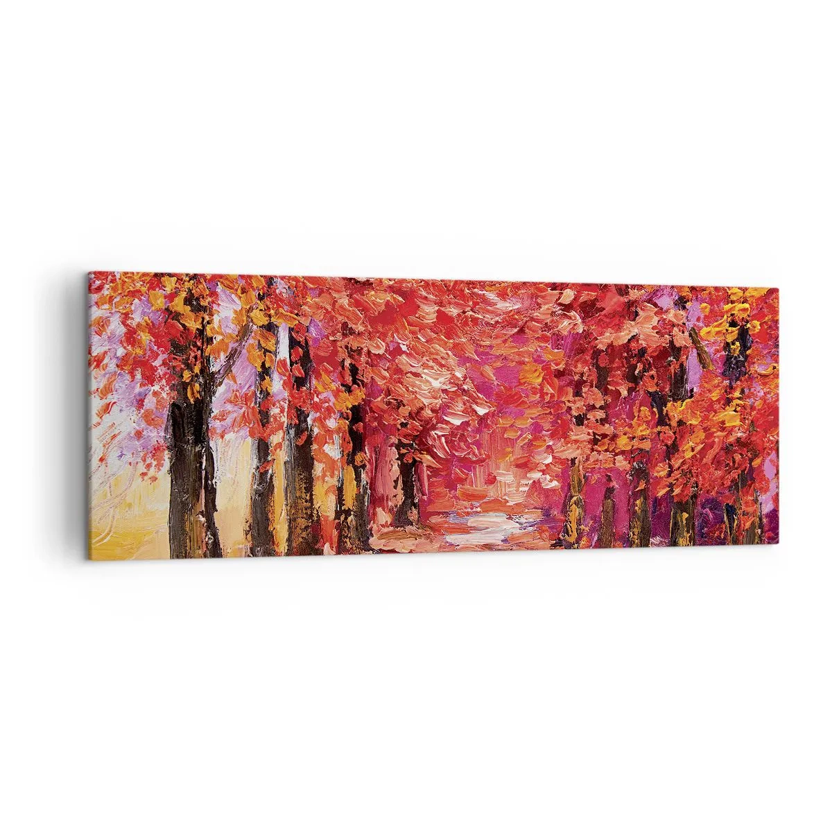 Canvastavla - Bild på duk - Höstimpresion - 140x50 cm