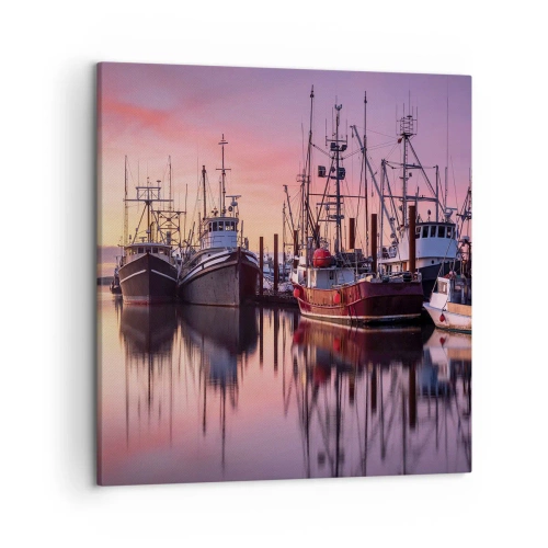 Canvastavla - Bild på duk - Inför nästa dag - 50x50 cm