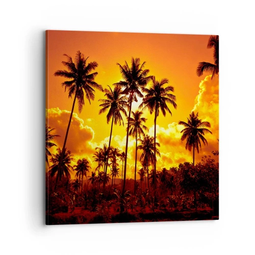 Canvastavla - Bild på duk - Fjällen brinner, skogen brinner - 70x70 cm