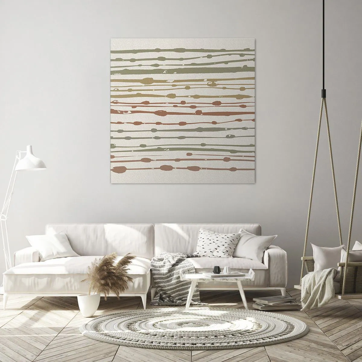 Canvastavla - Bild på duk - Musikalisk färgnotation - 30x30 cm