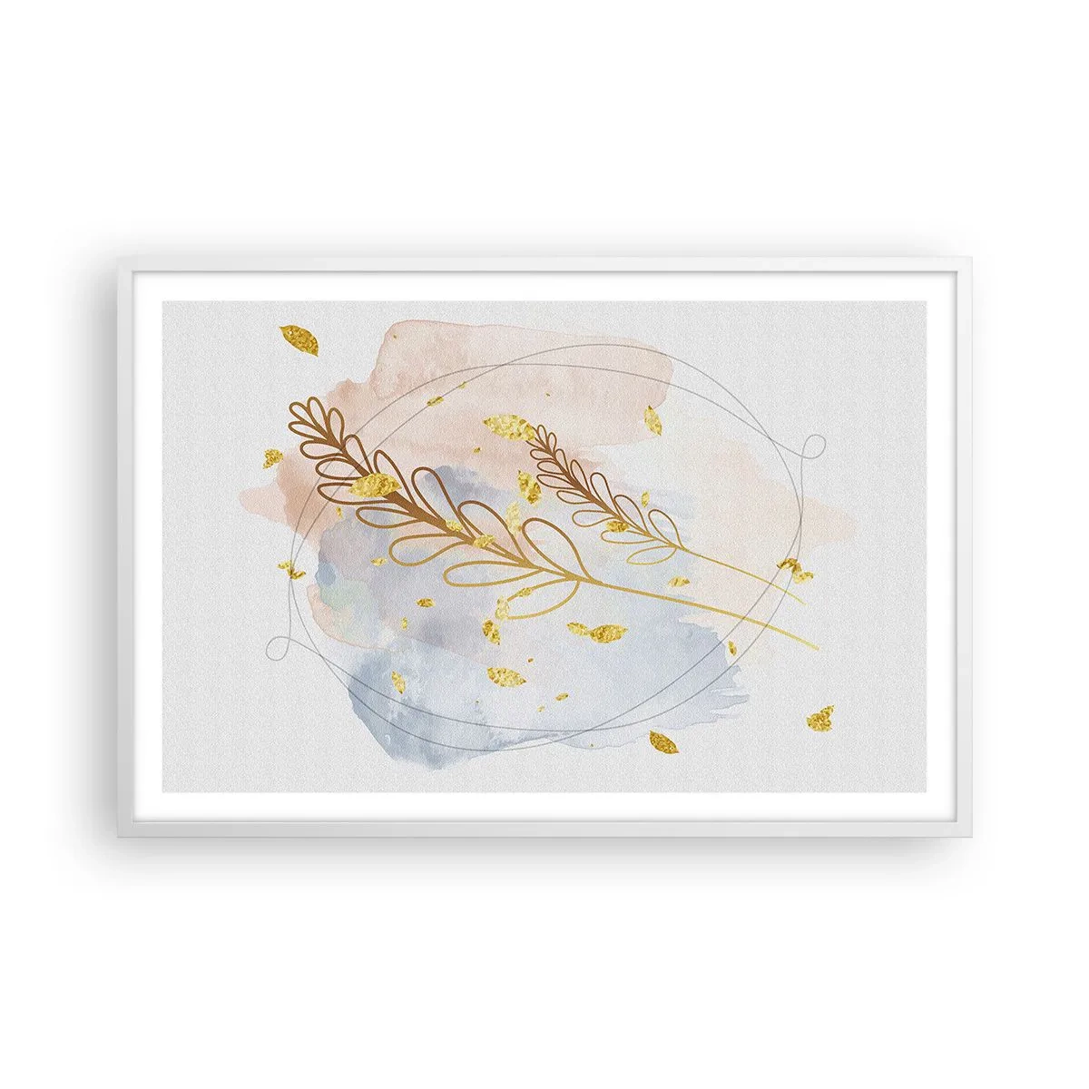 Affisch i vit ram - En gyllene explosion - 91x61 cm