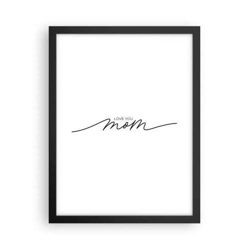 Affisch i svart ram - Jag är mycket rörd - 30x40 cm