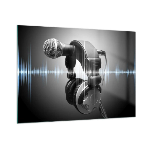 Glastavla - Bild på glas - Sången hörs fortfarande - 100x70 cm