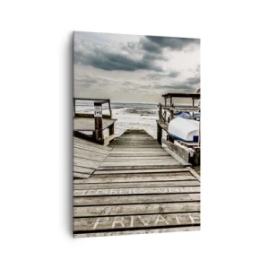 Canvastavla - Bild på duk - Stranden i norr - 70x100 cm