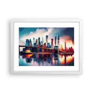 Affisch i vit ram - Fenomenala New York - 40x30 cm