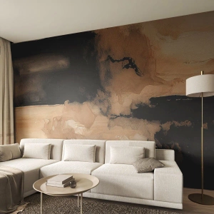 Fototapet Premium Sand - Intrigerande abstraktion - Abstraktion, Rök, Minimalistisk - 450x315 cm