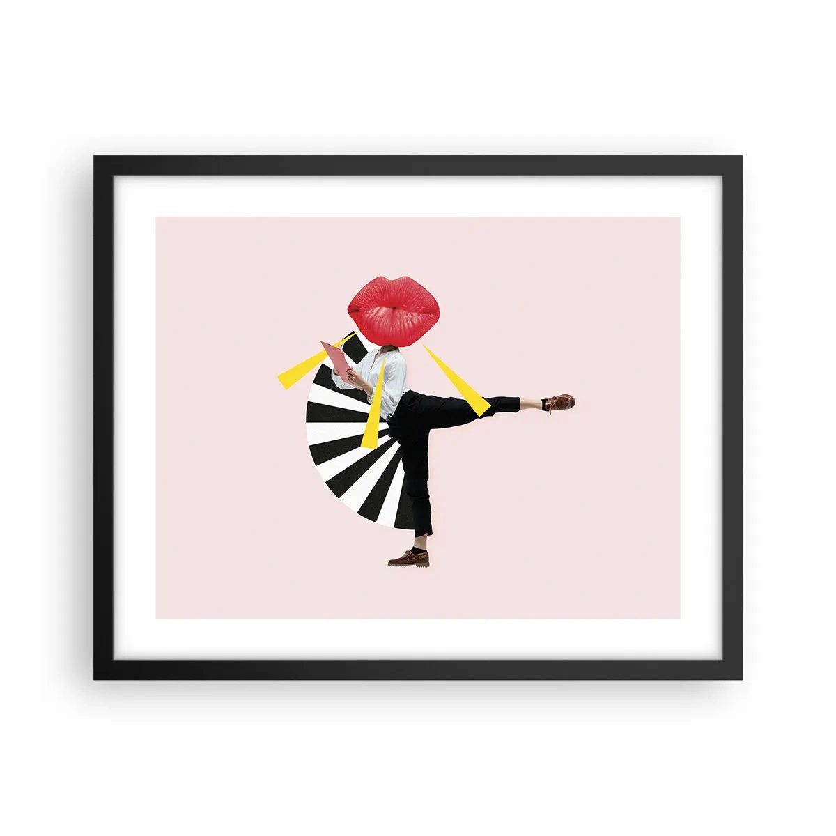 Affisch i svart ram - Surrealistisk pop-art - 50x40 cm