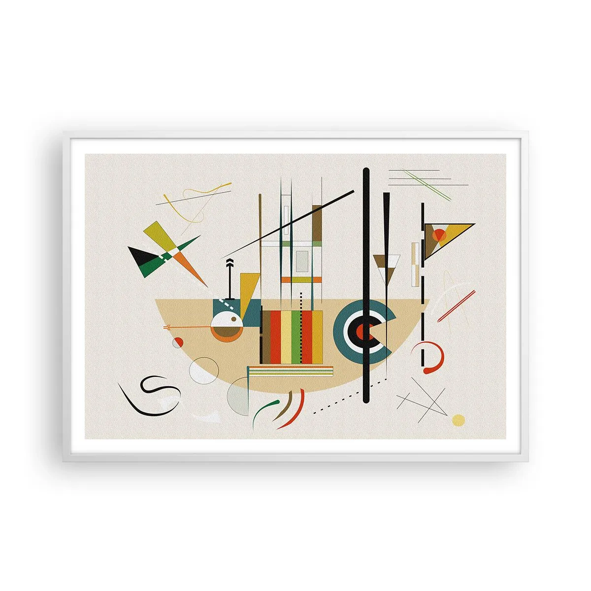 Affisch i vit ram - Så världen skrattar - 100x70 cm