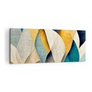 Canvastavla - Bild på duk - Rytm och vågrörelse - 100x40 cm