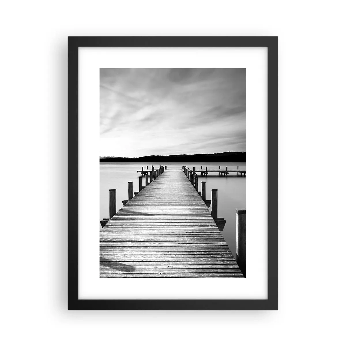 Affisch i svart ram - Vattnet - lugnet - 30x40 cm