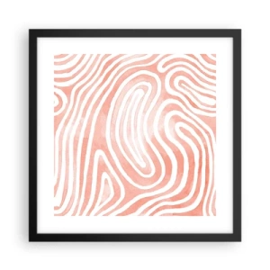 Affisch i svart ram - I en labyrint av koraller - 40x40 cm