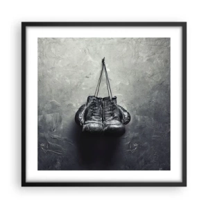 Affisch i svart ram - Stridens tid och fredens tid - 50x50 cm