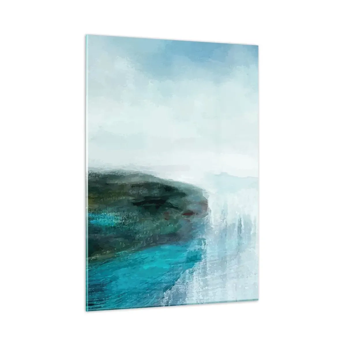 Glastavla - Bild på glas - Marin abstraktion - 50x70 cm