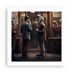 Affisch - En bra stund på dagen - 50x50 cm