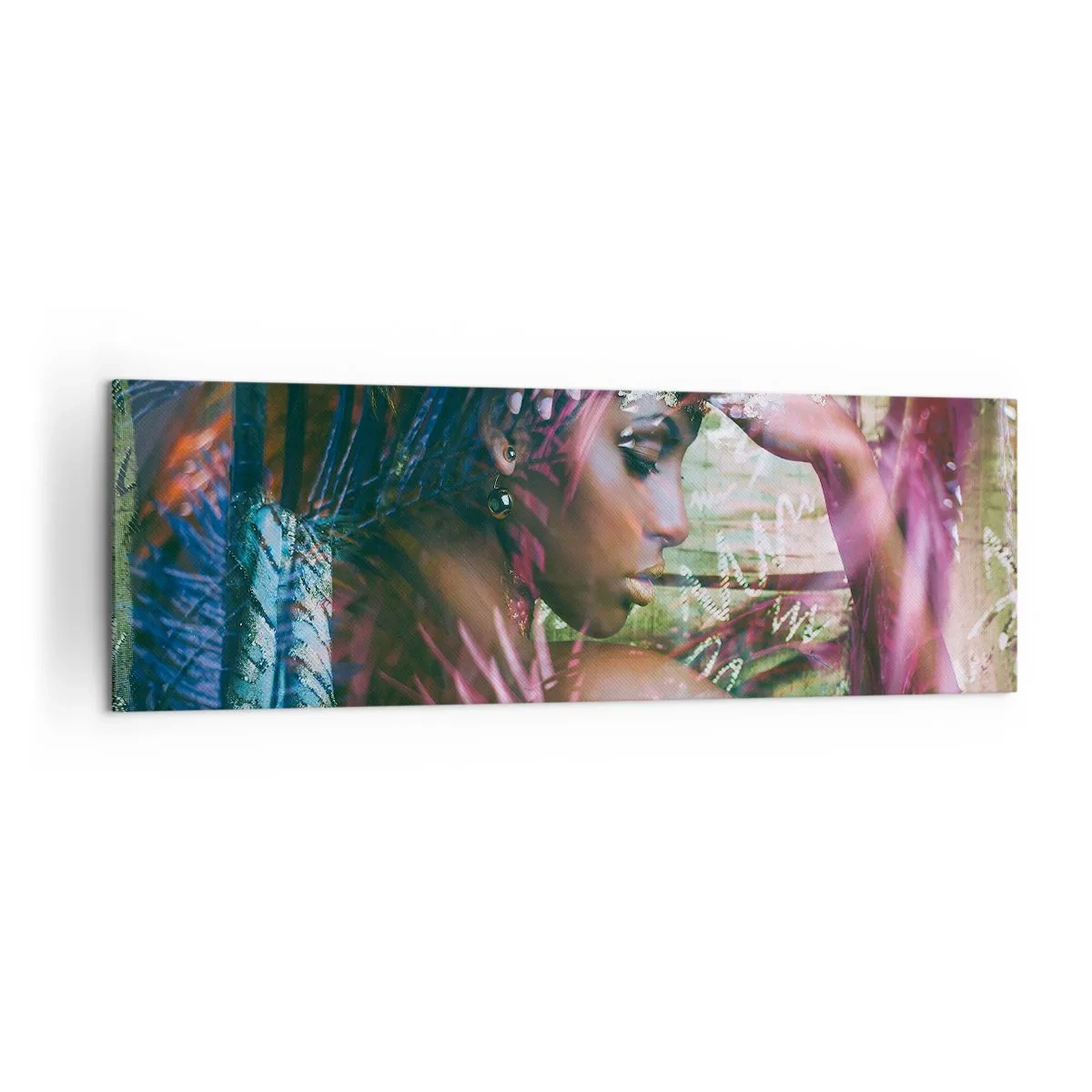 Canvastavla - Bild på duk - Moder Naturen i djungeln - 160x50 cm