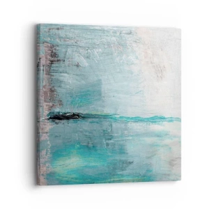 Canvastavla - Bild på duk - Horisontellt i blått - 30x30 cm