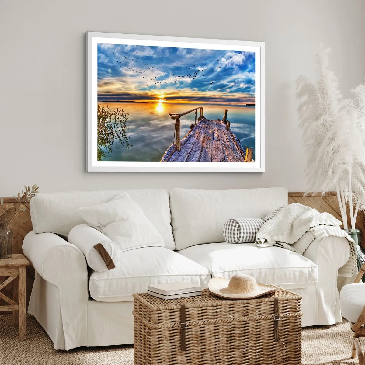 Affisch i vit ram - Vinden lägger sig - 40x30 cm