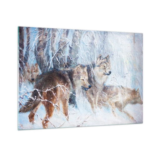 Glastavla - Bild på glas - Akta! Någon kommer - 100x70 cm