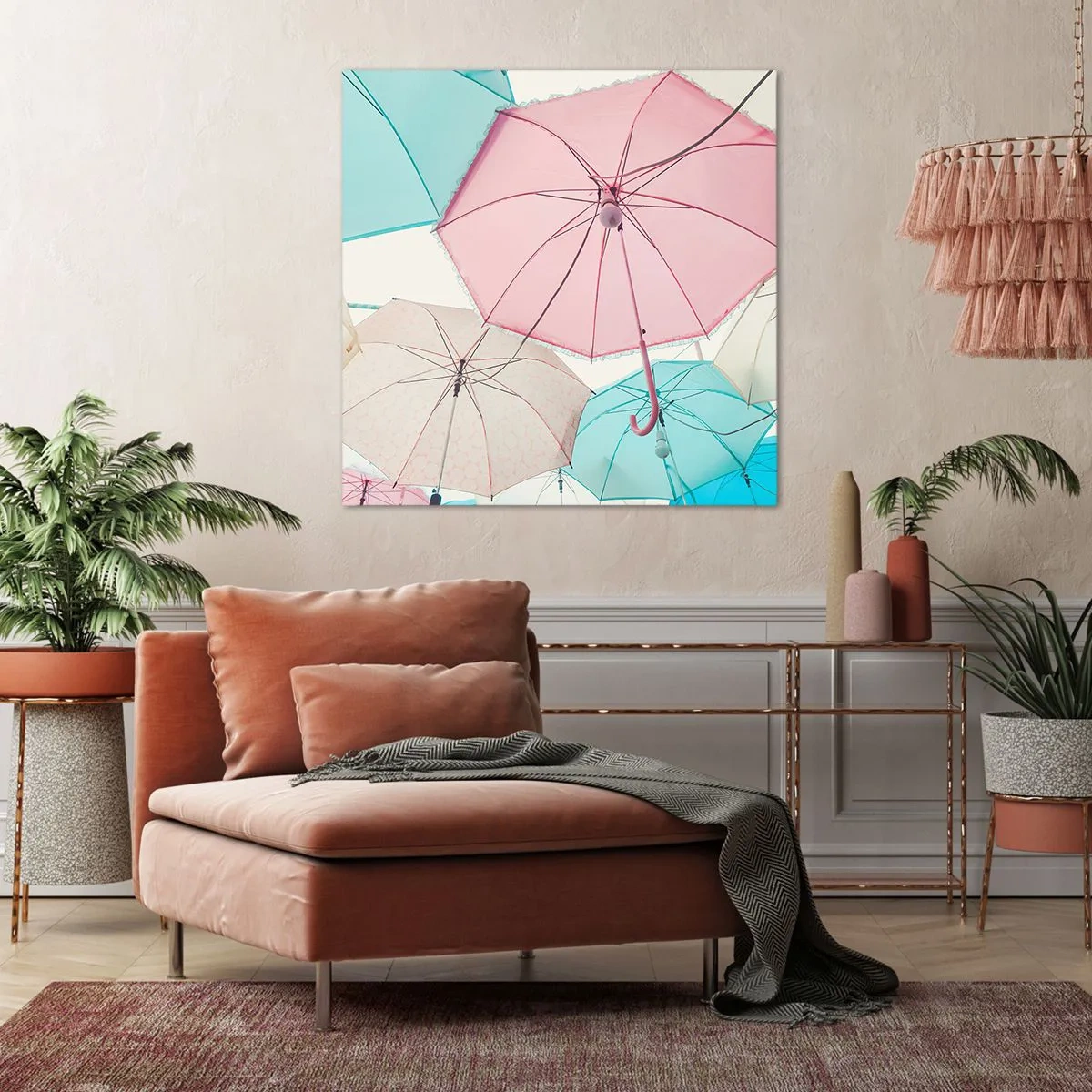 Canvastavla - Bild på duk - Ibland sol, ibland regn - 50x50 cm