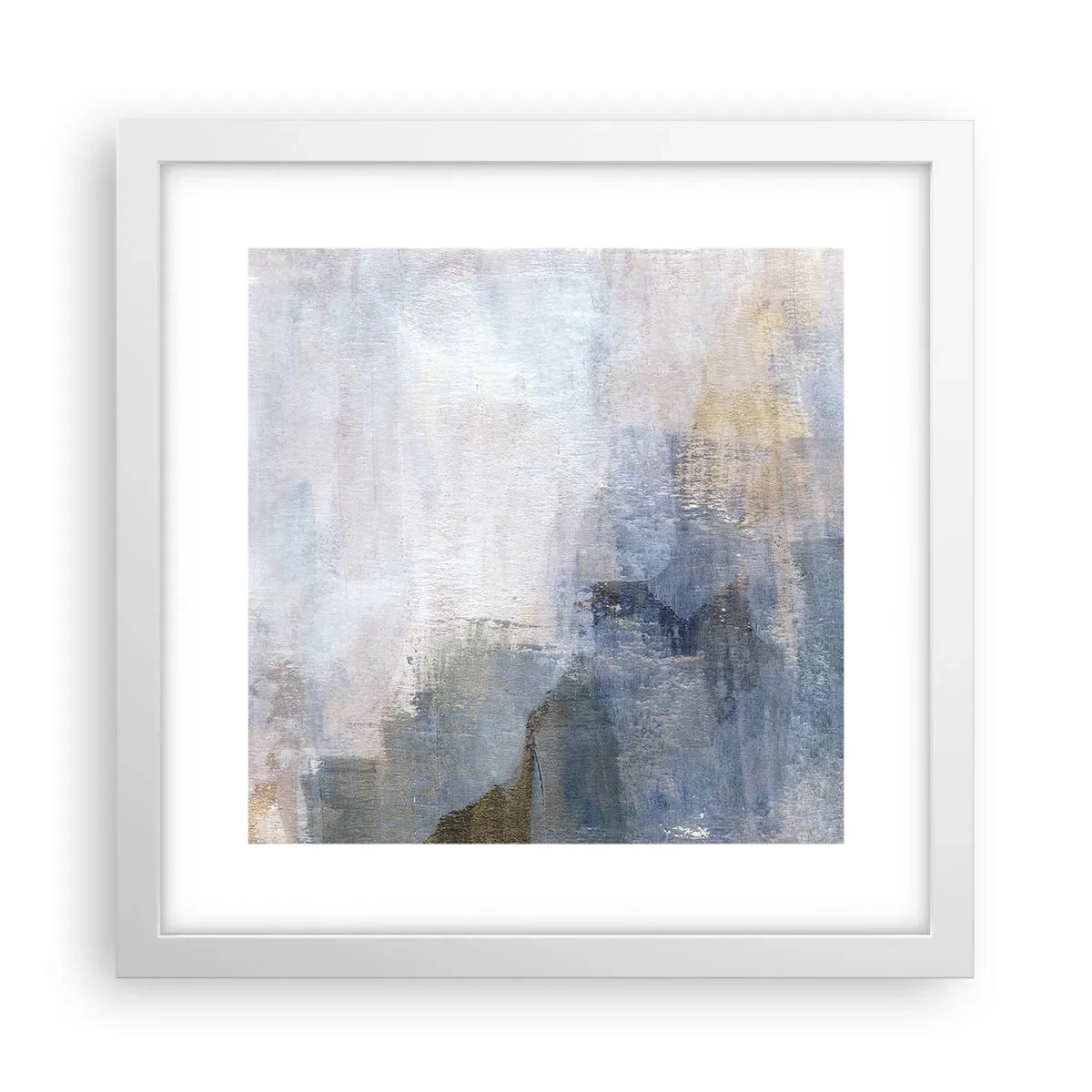 Affisch i vit ram - Färgernas toner och ackord - 30x30 cm
