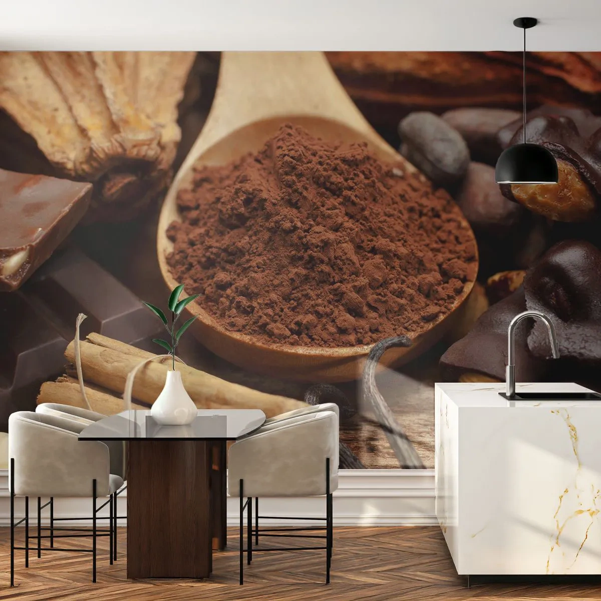 Fototapet Premium Sand - Bäst för sorgen - Gastronomi, Choklad, Kaffe - 100x70 cm