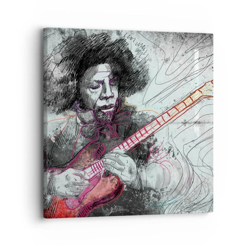 Canvastavla - Bild på duk - På musikens vågor - 30x30 cm