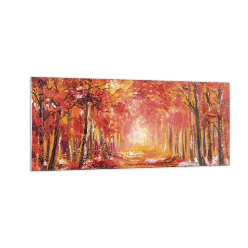 Glastavla - Bild på glas - Kopparskog - 100x40 cm