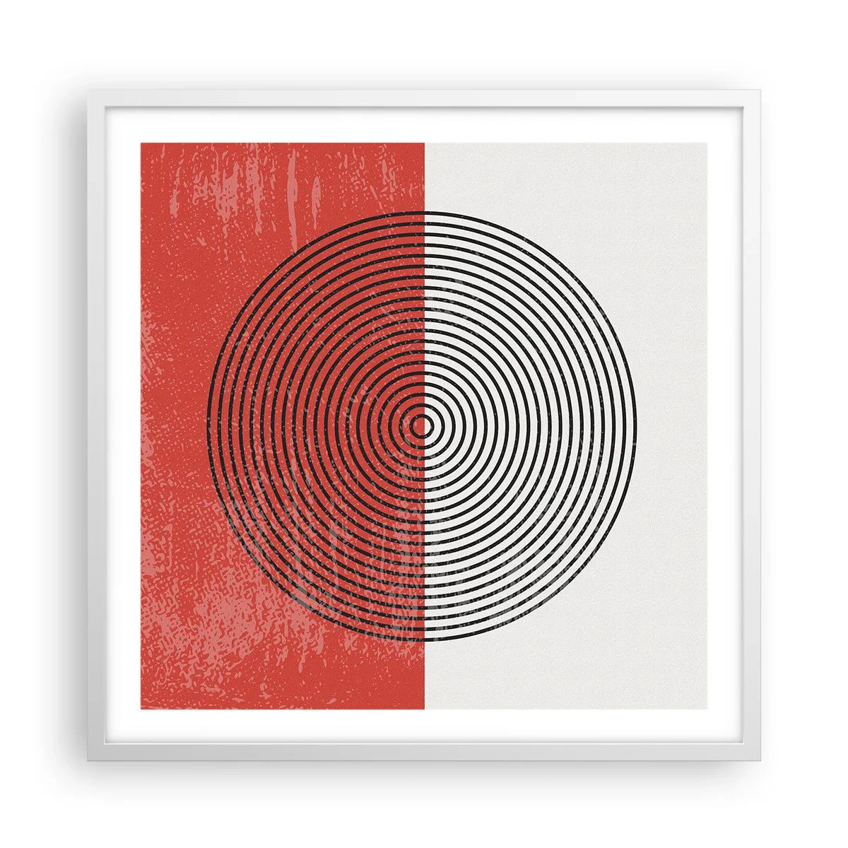 Affisch i vit ram - Mitt i prick - 60x60 cm