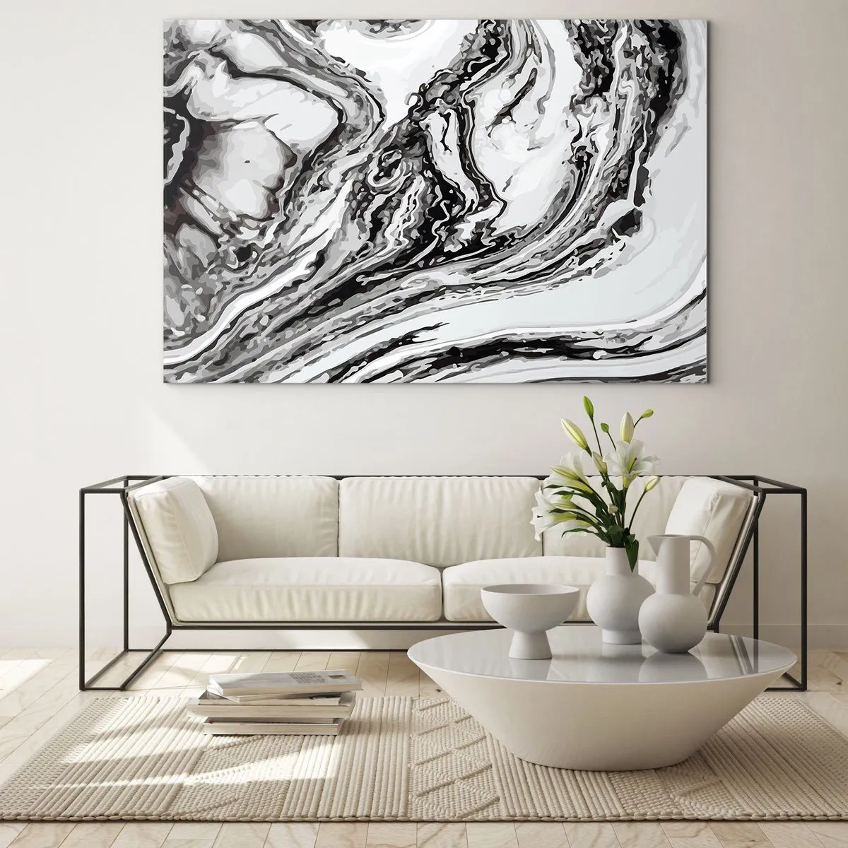 Glastavla - Bild på glas - I början var det kaos - 120x80 cm
