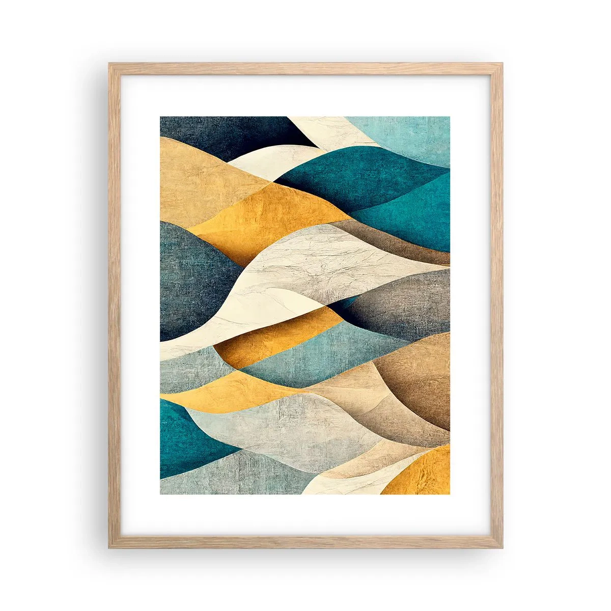 Affisch i ram av ljusek - Rytm och vågrörelse - 40x50 cm