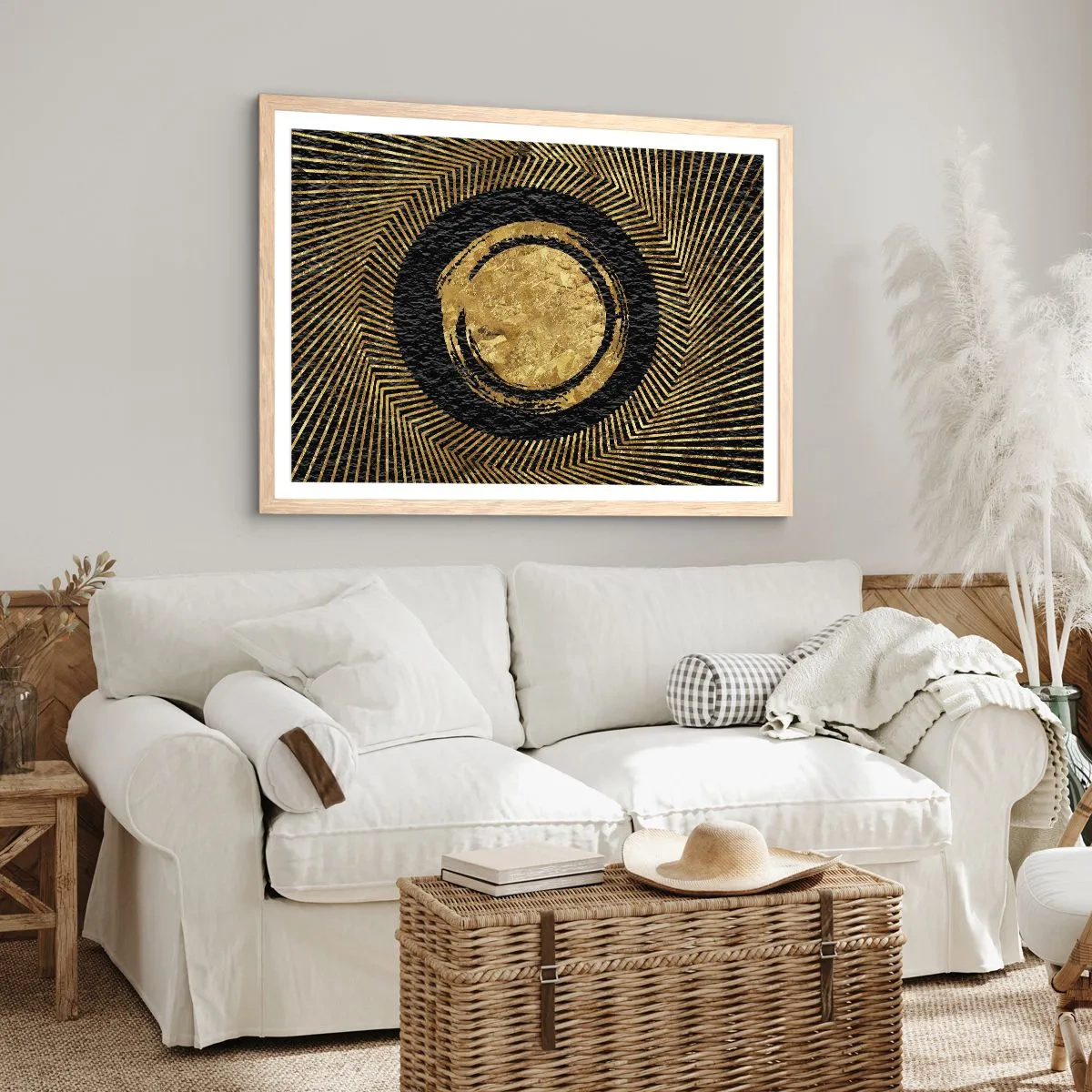 Affisch i ram av ljusek - Glamourös komposition - 70x50 cm