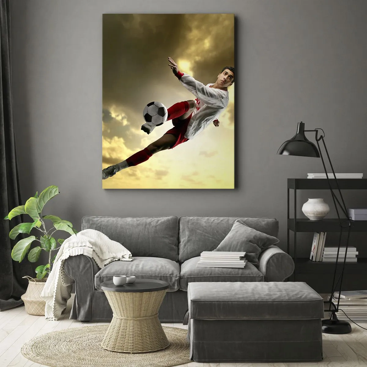 Canvastavla - Bild på duk - Fotbollshimmel - 50x70 cm