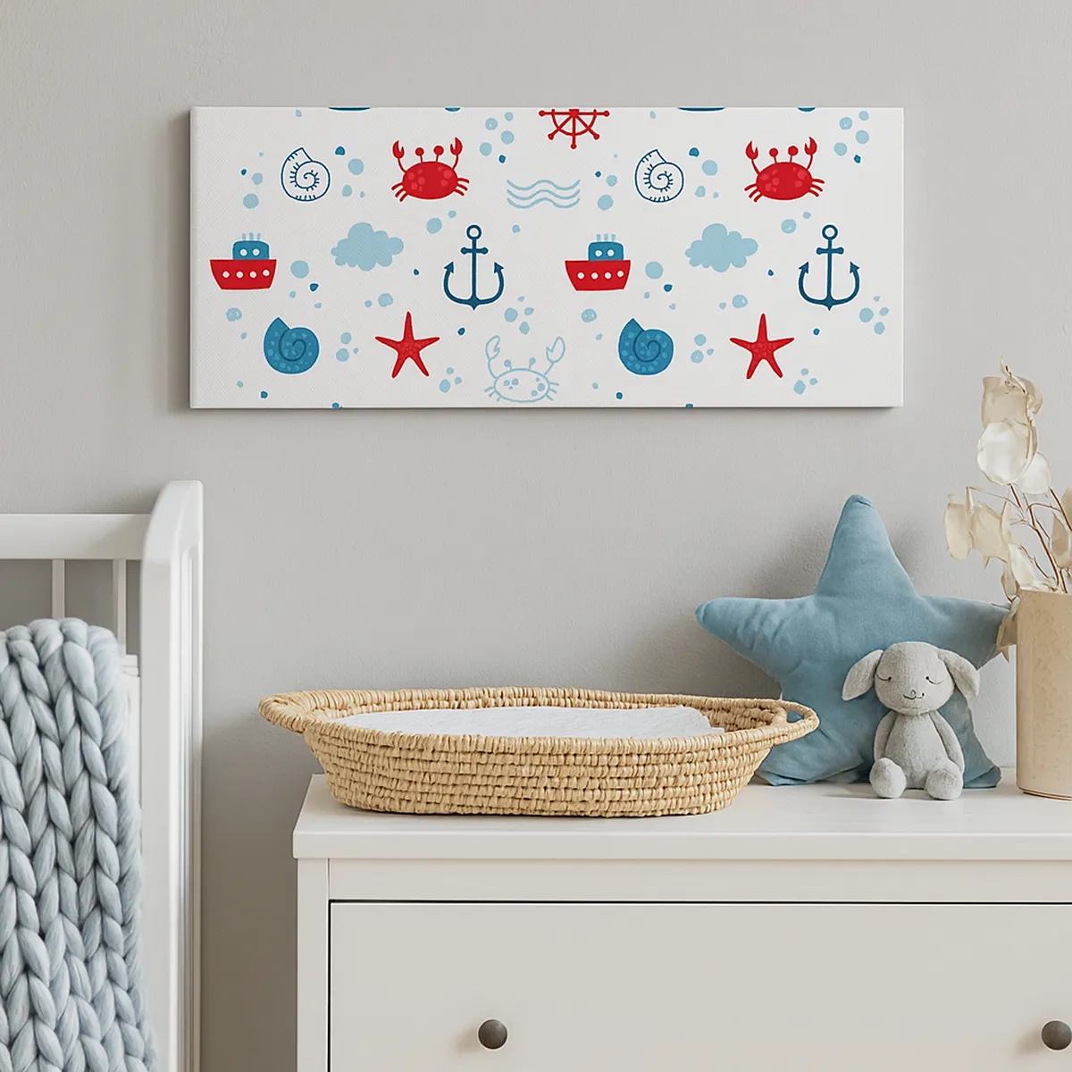 Canvastavla - Bild på duk - Marin saga - 30x30 cm