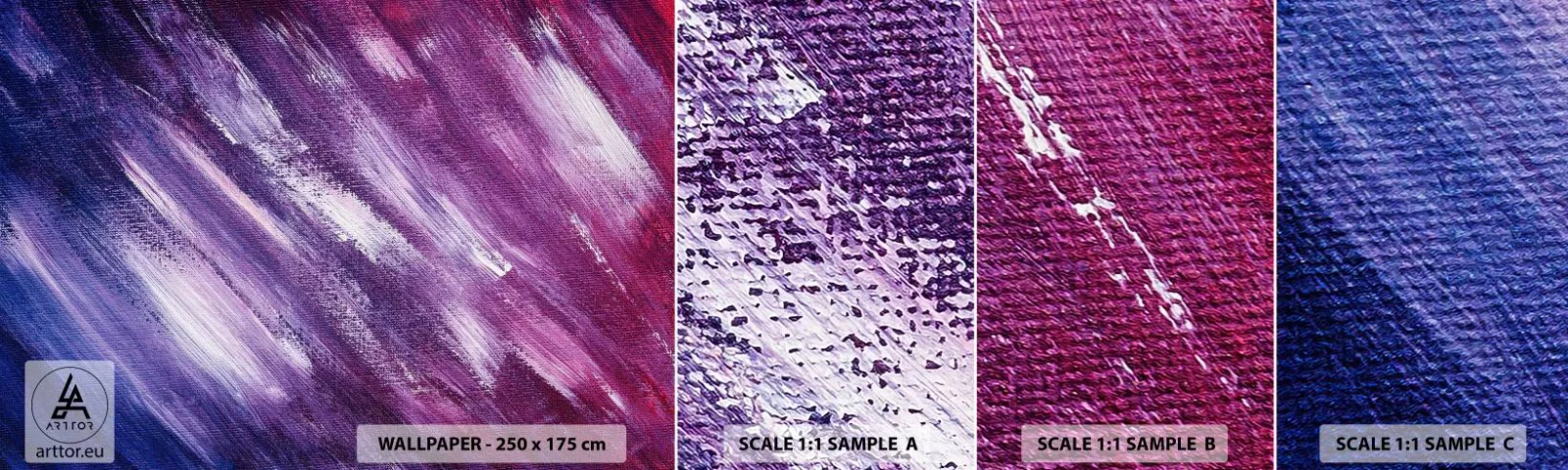 Provbit av självhäftande fototapet Deluxe Sticker - När solig vind blåser - Abstraktion, Bit, Modernt mönster - 100x30 cm