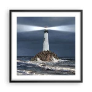 Affisch i svart ram - Här...här...här! - 50x50 cm