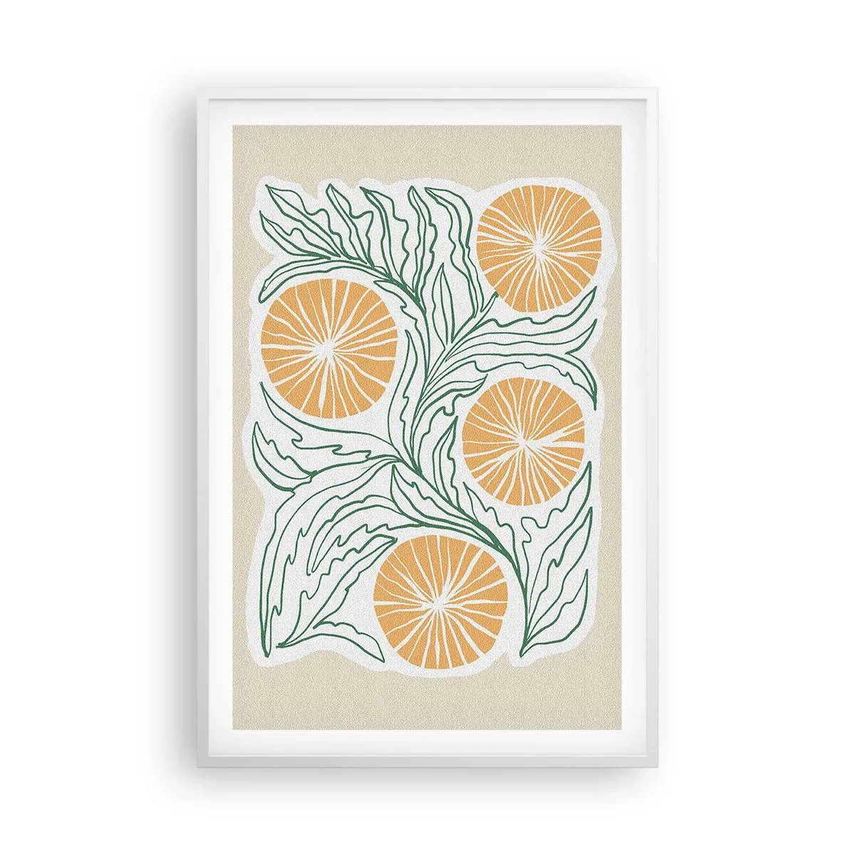 Affisch i vit ram - Etniskt med en touch av abstraktion - 61x91 cm