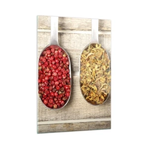 Glastavla - Bild på glas - Köksmagi - 50x70 cm