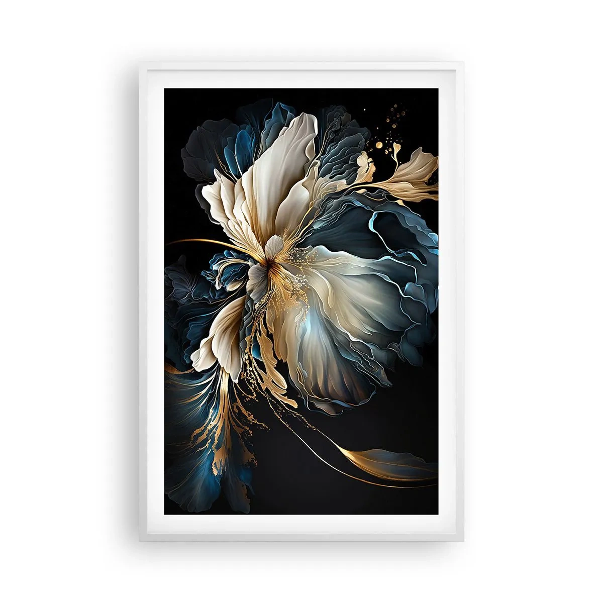 Affisch i vit ram - Sagolik ormbunksblomma - 61x91 cm