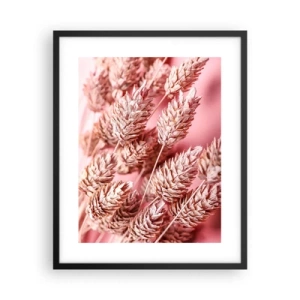 Affisch i svart ram - Blomkaskad i rosa - 40x50 cm