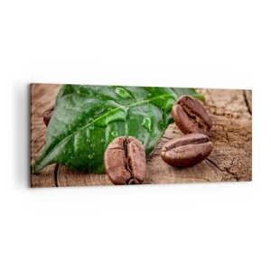 Canvastavla - Bild på duk - Äkta och svart - 100x40 cm