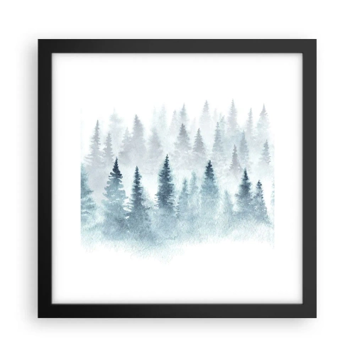 Affisch i svart ram - Insvepta i dimma - 30x30 cm