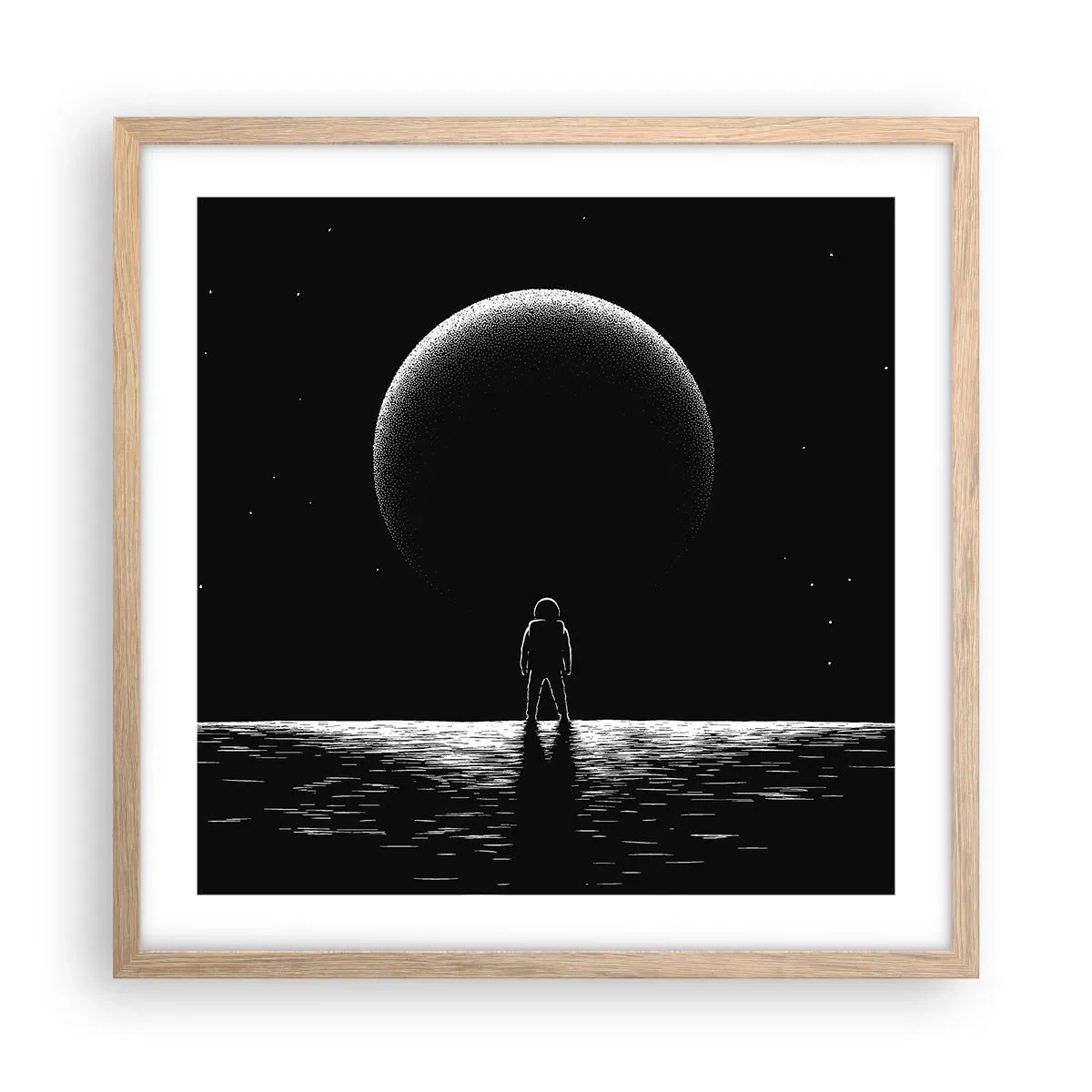 Affisch i ram av ljusek - Ansikte mot ansikte - 50x50 cm