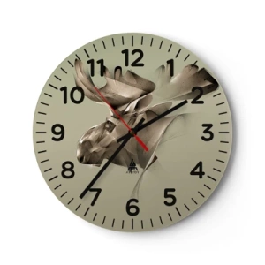 Väggklocka - Klocka på glas - Lugnets kraft - 30x30 cm