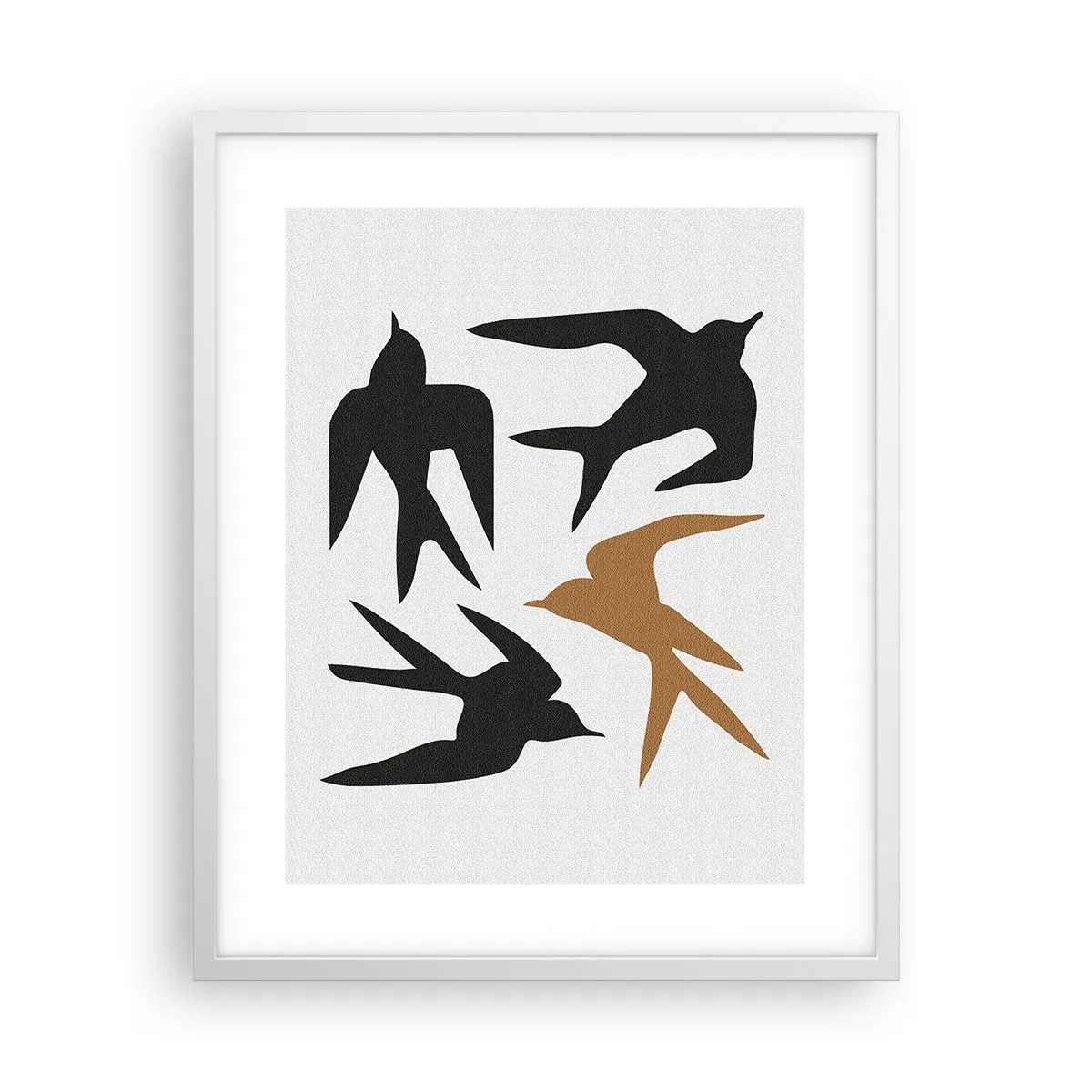 Affisch i vit ram - Svalornas lek - 40x50 cm