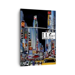 Canvastavla - Bild på duk - En natt som i serierna - 70x100 cm