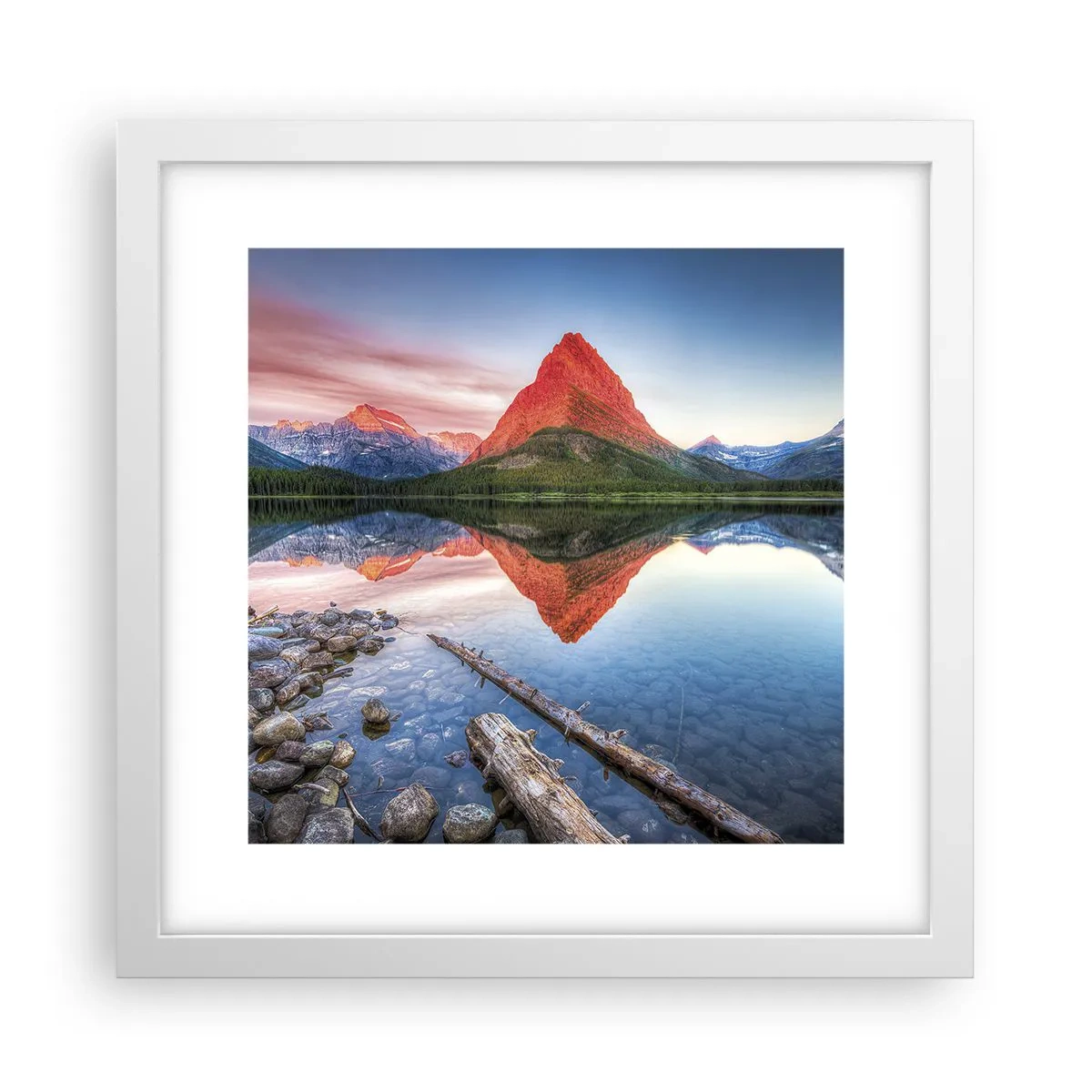 Affisch i vit ram - Glöd och kyla - 30x30 cm